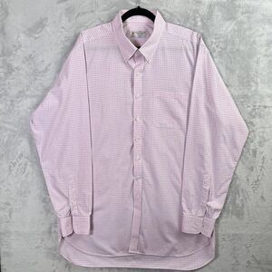 Turnbull & Asser Men's Dress Shirt XL?*READ Pink Window Pane Print Button Down